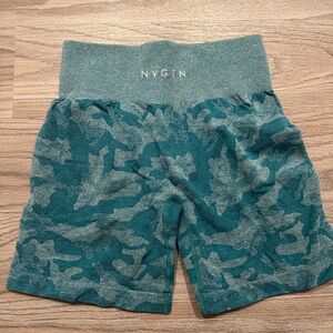 NVGTN Teal Camouflage Seamless Shorts